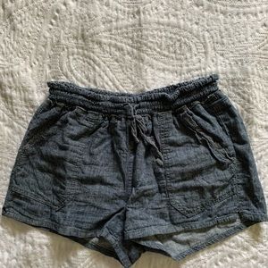 Lace Detail Chambray Shorts